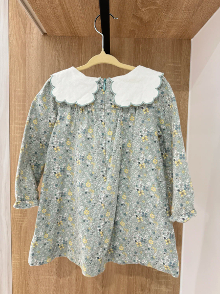 刺繡花卉長袖洋裝 image 1 of 0