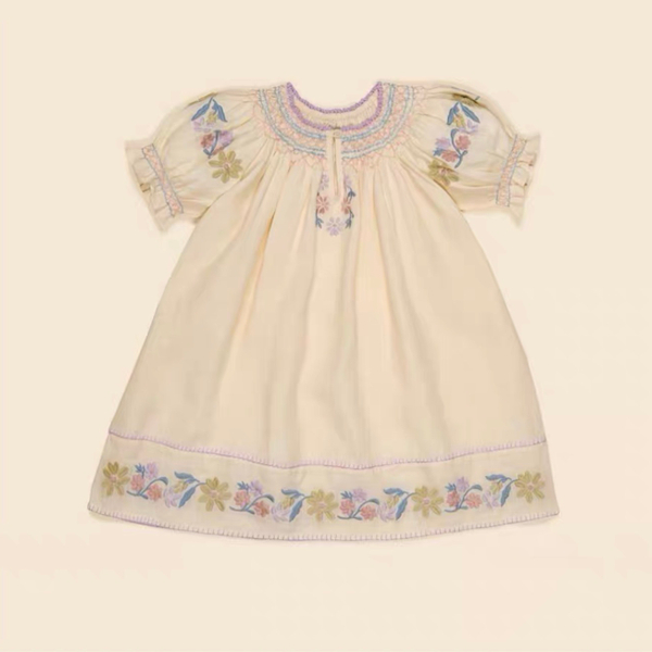 VERNA SMOCK DRESS - CREAM image 1 of 0
