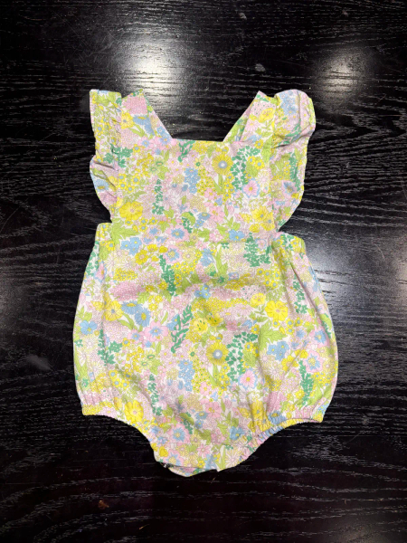 清新綠黃liberty連身包屁 image 1 of 0