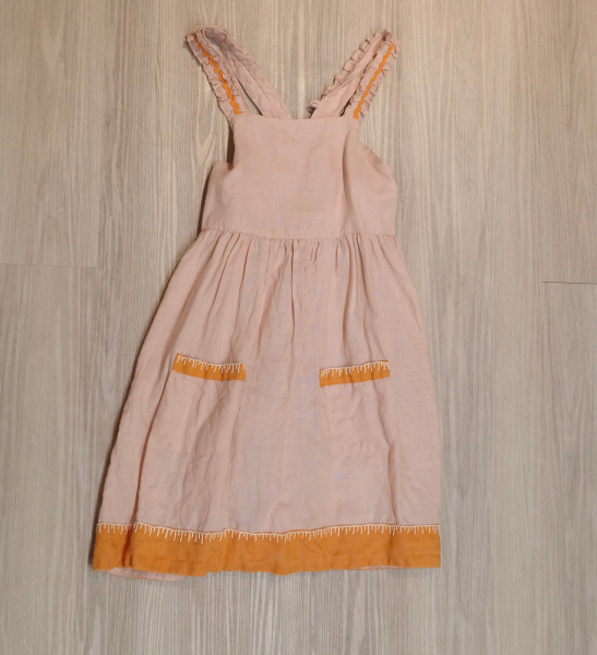 荷葉肩帶撞色吊帶裙 image 1 of 0