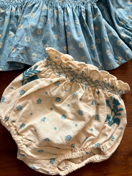 AW25 Baby Mia Top + Myrtle Bloomer  寶寶縮口刺繡上衣 +燈籠褲（官網獨家款) image 1 of 0