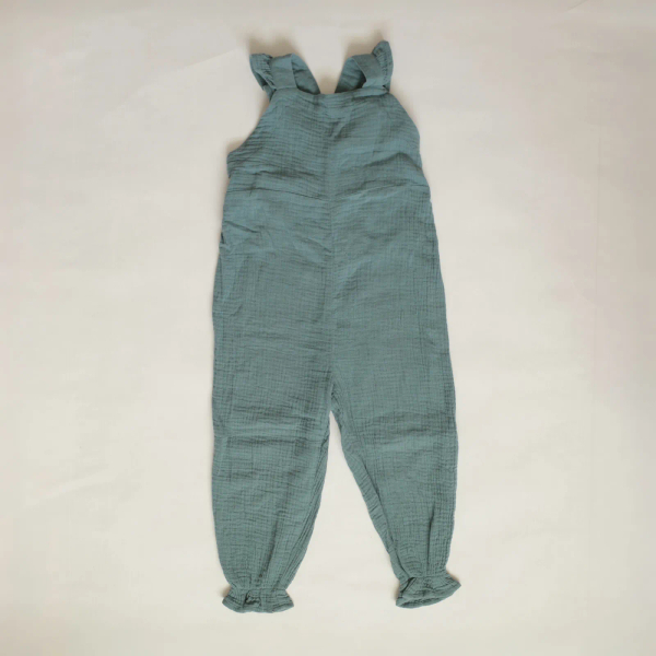 皺皺棉紗荷葉邊茉莉連身褲 image 1 of 0