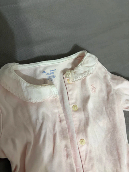 粉色娃娃領長袖連身衣 image 1 of 0