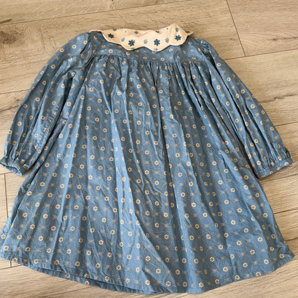 刺繡領印花洋裝 image 1 of 0