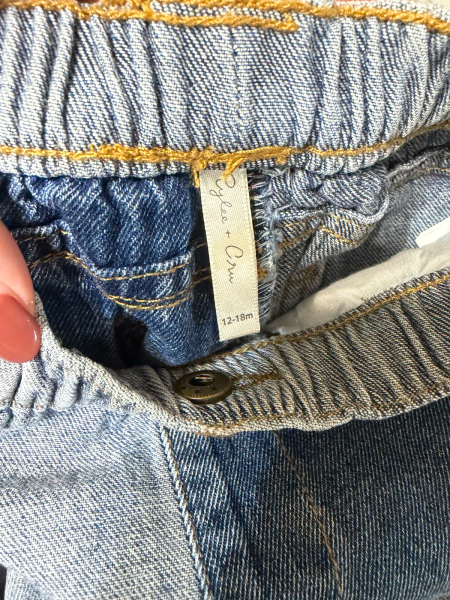 造型拼接牛仔褲 image 1 of 0