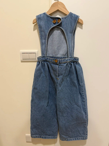 牛仔吊帶連身褲 image 1 of 0