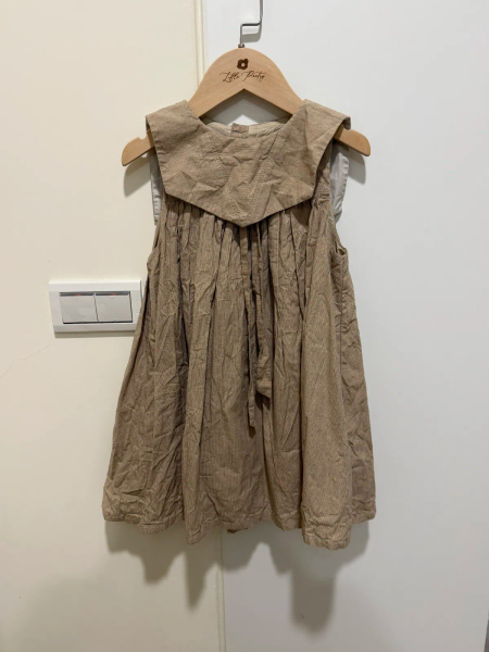 復古風領片無袖洋裝 image 1 of 0