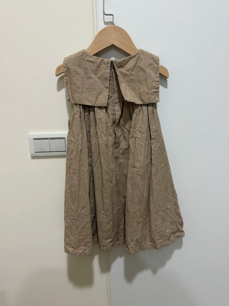 復古風領片無袖洋裝 image 1 of 0