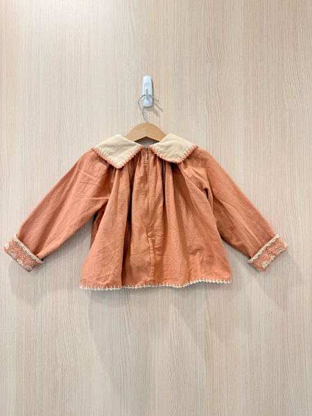 Apolina Myra Blouse,粉色刺繡上衣 image 1 of 0