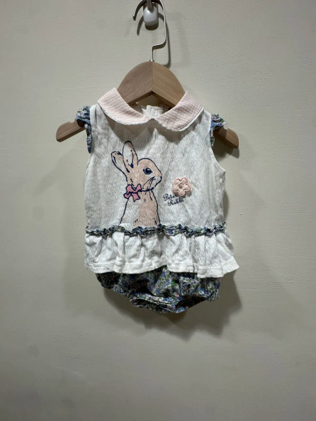 彼得兔造型無袖荷葉邊連身衣 image 1 of 0