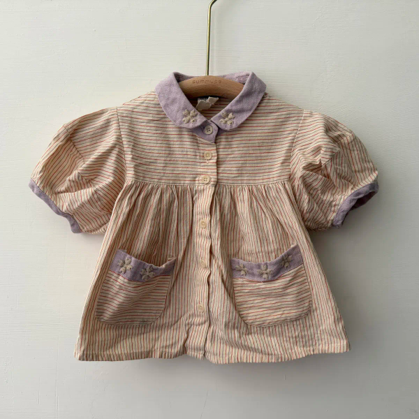 SS25 Mabel Blouse - Cazan Stripe上衣+短褲 image 1 of 0