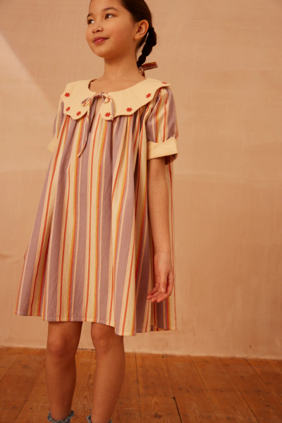 SS25 Esther dress - Rustrel stripe花領刺繡洋裝 image 1 of 0