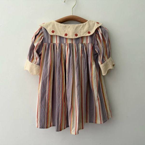 SS25 Esther dress - Rustrel stripe花領刺繡洋裝 image 1 of 0