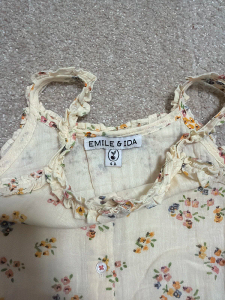 女童碎花荷葉邊無袖上衣 image 1 of 0