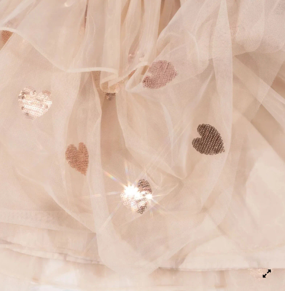 Yvonne Heart Dress Coeur Sequins /愛心亮片層次紗裙洋裝 image 1 of 0