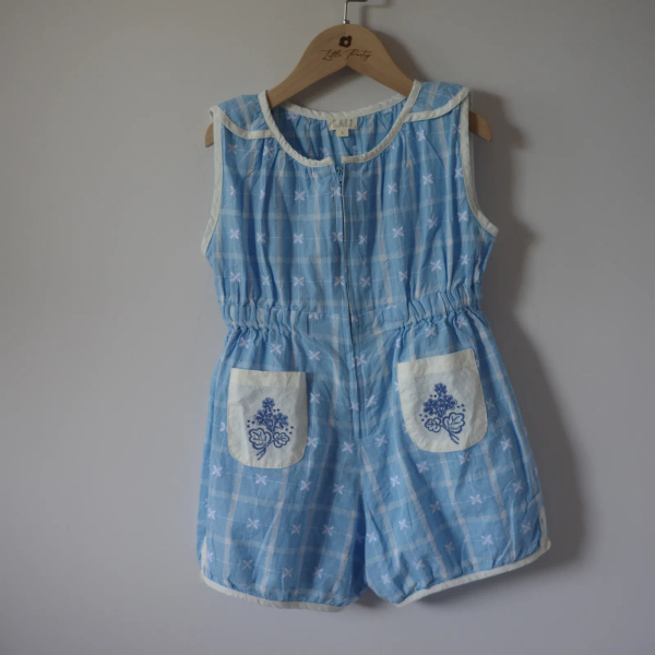 Sun Suit Vintage Blue Plaid image 1 of 0