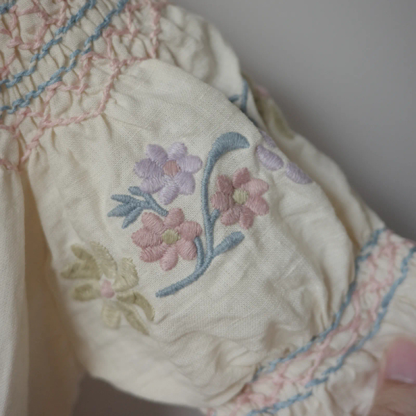 VERNA SMOCK DRESS - CREAM image 1 of 0