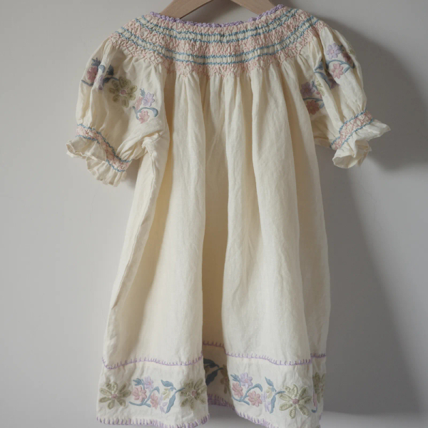 VERNA SMOCK DRESS - CREAM image 1 of 0