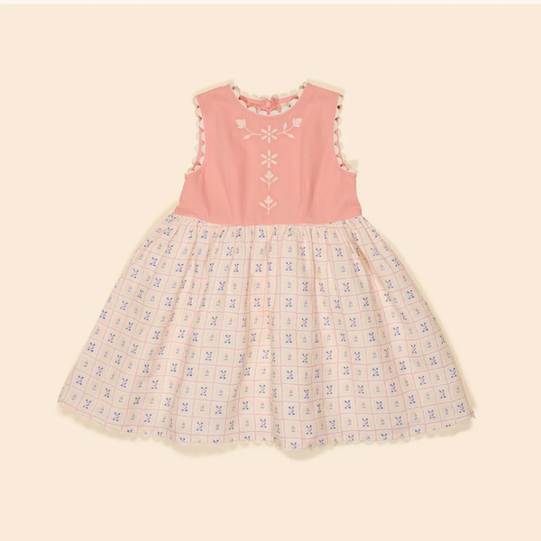 Lola Dress - Rosepanel Cream/Peony image 1 of 0
