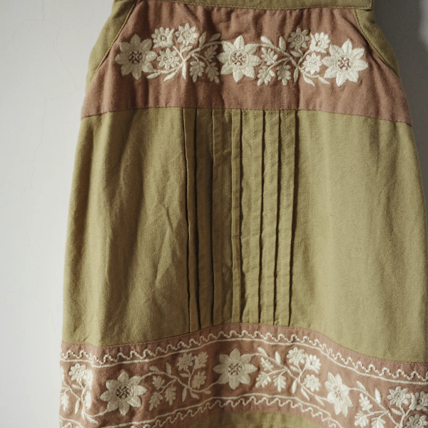 VITTORIA APRON SHIFT - DRIED MOSS image 1 of 0