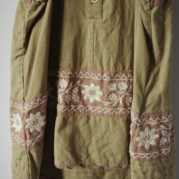 VITTORIA APRON SHIFT - DRIED MOSS image 1 of 0