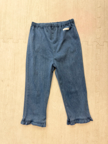 荷葉邊褲腳牛仔長褲 image 1 of 0