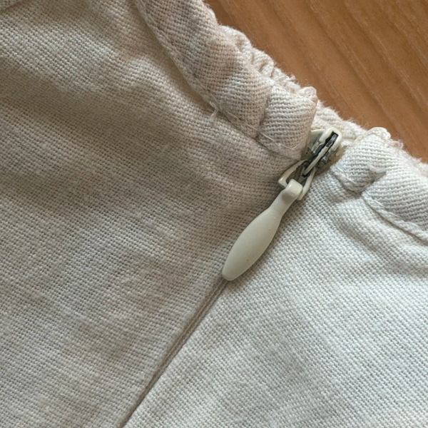 復古刺繡縮褶棉麻連身包屁衣 image 1 of 0