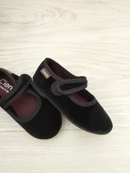 Cienta VELOUR VELCRO ONE STRAP BALLET SHOES black  image 1 of 0