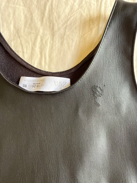黑色仿皮連身裙 image 1 of 0
