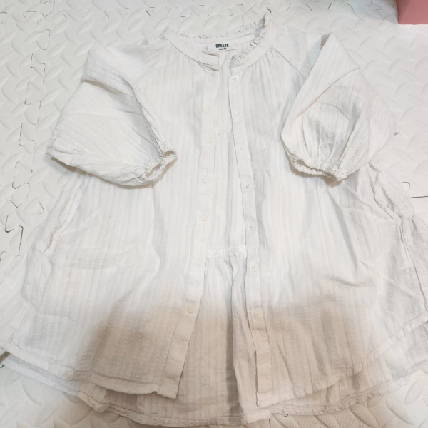 純白長袖襯衫洋裝 image 1 of 0