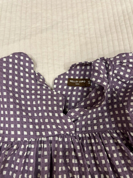 紫色格紋連身裙 image 1 of 0