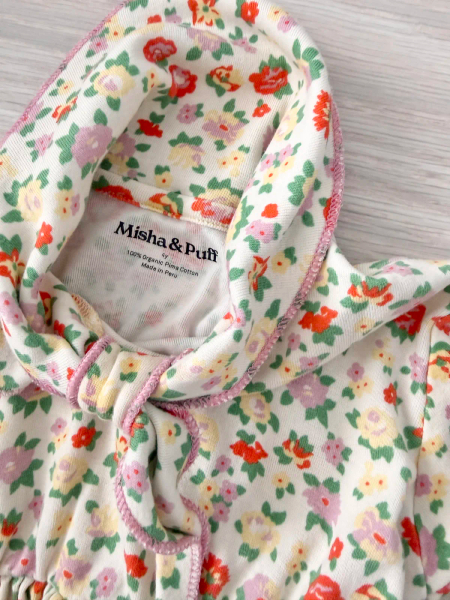 Pima Cotton Scout Peplum Top - String/Hazy Lilac Brimfield image 1 of 0
