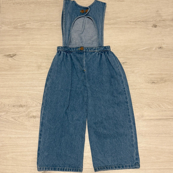 牛仔吊帶連身褲 image 1 of 0