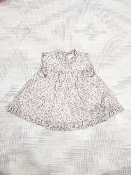 法式碎花無袖荷葉邊上衣 image 1 of 0