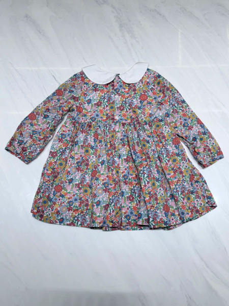 花卉娃娃領長袖洋裝 24m image 1 of 0