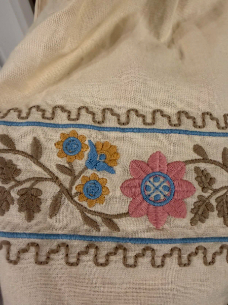 米色碎花刺繡無袖連身裙 image 1 of 0