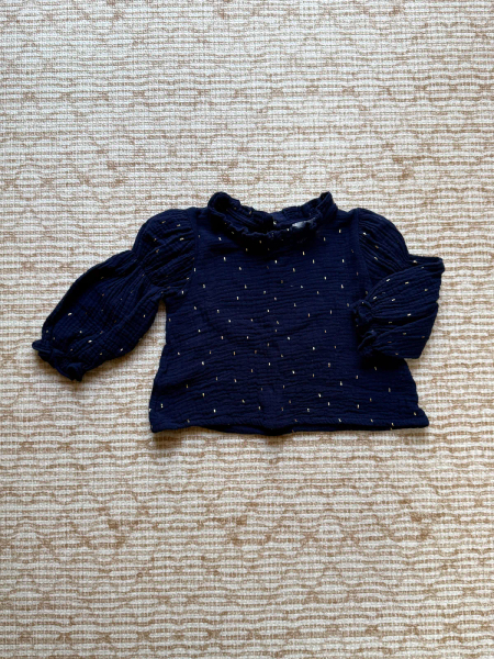 Émilie Muslin Blouse 閃亮金絲穆斯林棉 image 1 of 0