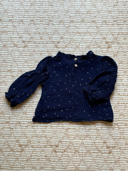 Émilie Muslin Blouse 閃亮金絲穆斯林棉 image 1 of 0