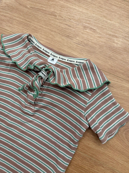 &mignon領結條紋上衣 image 1 of 0