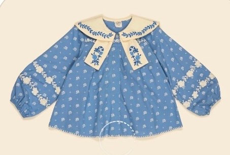 Maggie Sailor Blouse - Mountain Calico £78.00 Blue image 1 of 0