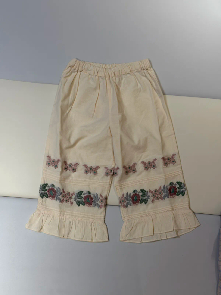 Apolina - 花卉刺繡長褲 - winona milk cream - 3-5y image 1 of 0
