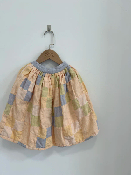 Wendy Patchwork Midi Skirt - Pastels (EXCLUSIVE) image 1 of 0