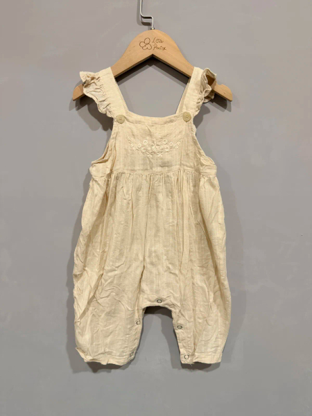 荷葉邊吊帶刺繡連身衣 image 1 of 0