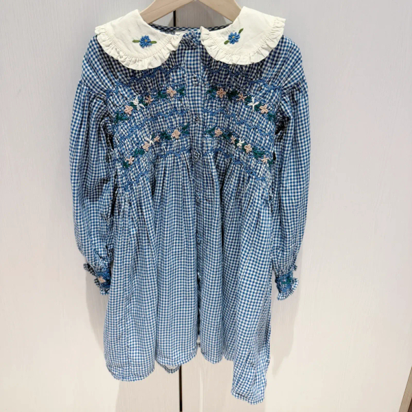 Bonjour Diary Romantic Long Tunique, Vichy blue(4Y image 1 of 0