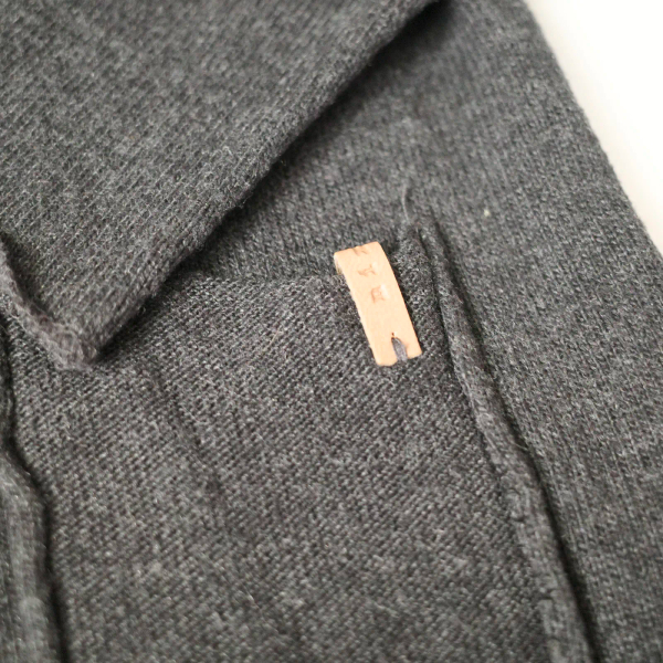 針織棉口袋皮標上衣 image 1 of 0