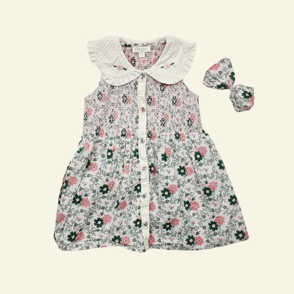 SS24 Ibiza Top with Hair Clip (Prairie in Bloom print) image 1 of 0