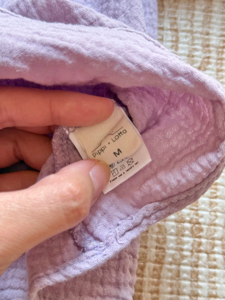 紫色荷葉邊領面棉紗上衣 image 1 of 0