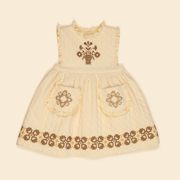 Apolina - Ida Quilted Dress - Cream image 1 of 0