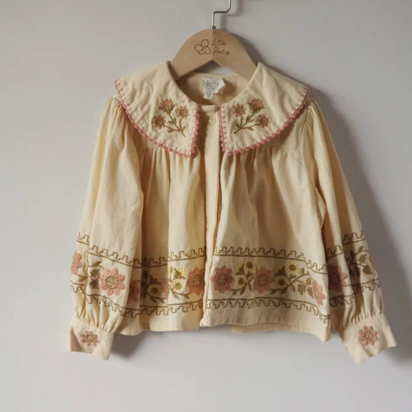 CARLOTTA EMBROIDERED BLOUSE - CASHEW image 1 of 0
