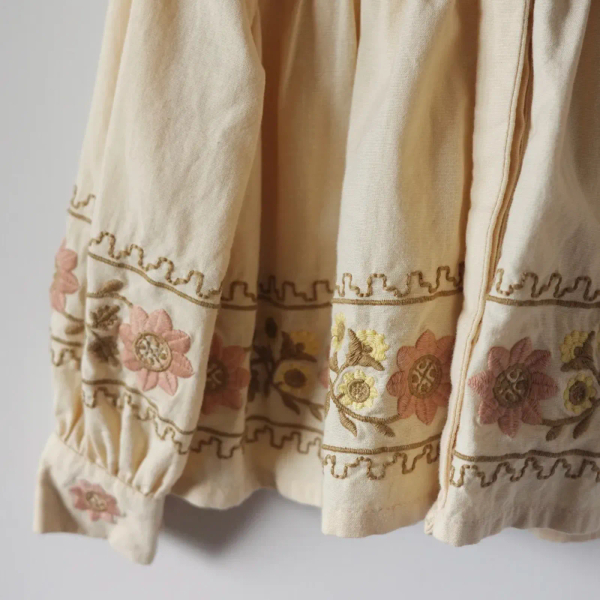 CARLOTTA EMBROIDERED BLOUSE - CASHEW image 1 of 0